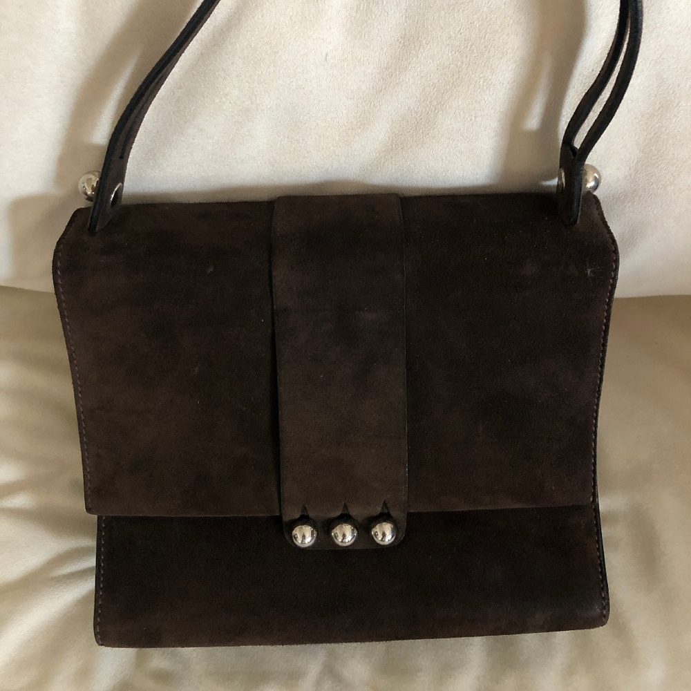 Womens Purse Christian Dior Brown Suede